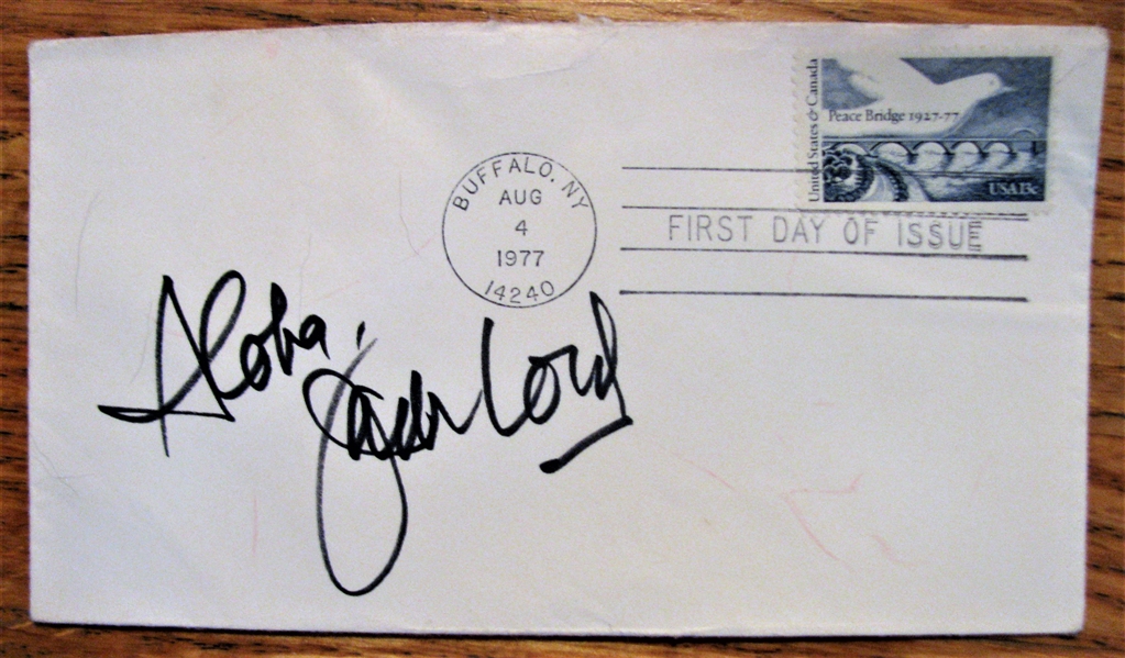 JACK LORD SIGNED FIRST DAY COVER w/CAS COA