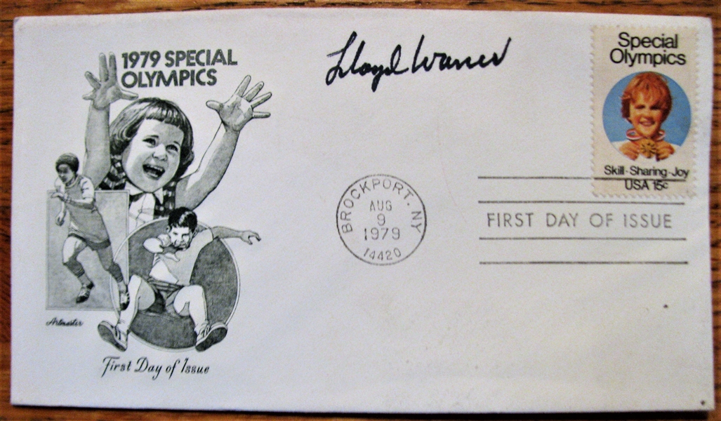  LLOYD WANER SIGNED FIRST DAY COVER w/CAS COA