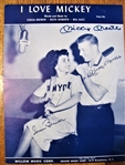 MICKEY MANTLE SIGNED ORIGINAL 1956 "I LOVE MICKEY SHEET MUSIC w/CAS LOA
