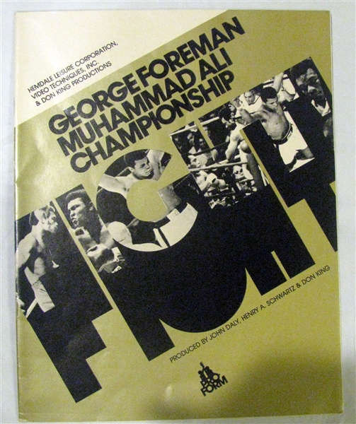 1974 ALI / FOREMAN HEAVYWEIGHT CHAMPIONSHIP PROGRAM - RUMBLE IN THE JUNGLE