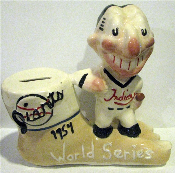1954 GIBBS-CONNER WORLD SERIES BANK- N.Y. GIANTS VS CLEVELAND INDIANS
