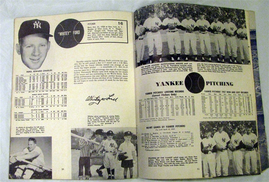1958 NEW YORK YANKEES YEARBOOK - REVISED EDITION