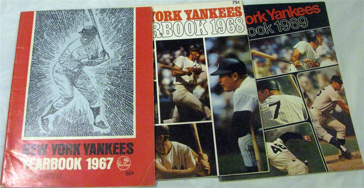1967 / 1968 & 1969 NEW YORK YANKEES YEARBOOKS - 3