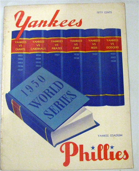 1950 WORLD SERIES PROGRAM - YANKEES VS PHILLIES - YANKEE EDITION