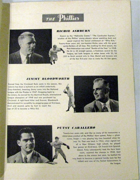 1950 WORLD SERIES PROGRAM - PHILLIES VS YANKEES - PHILLIES ISSUE