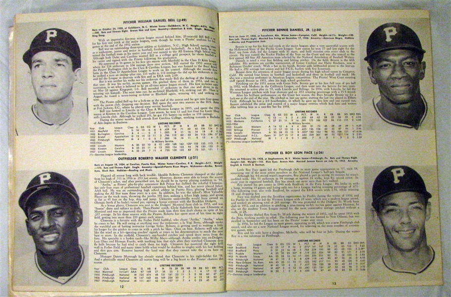 1958 PITTSBURGH PIRATES YEARBOOK