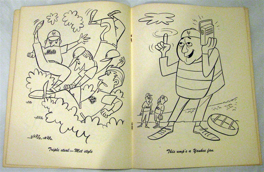 1965 NEW YORK METS COLORING BOOK w/MR. MET