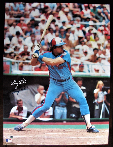 GARY CARTER NY METS  SIGNED 21 x 28 COLOR POSTER w/CAS COA