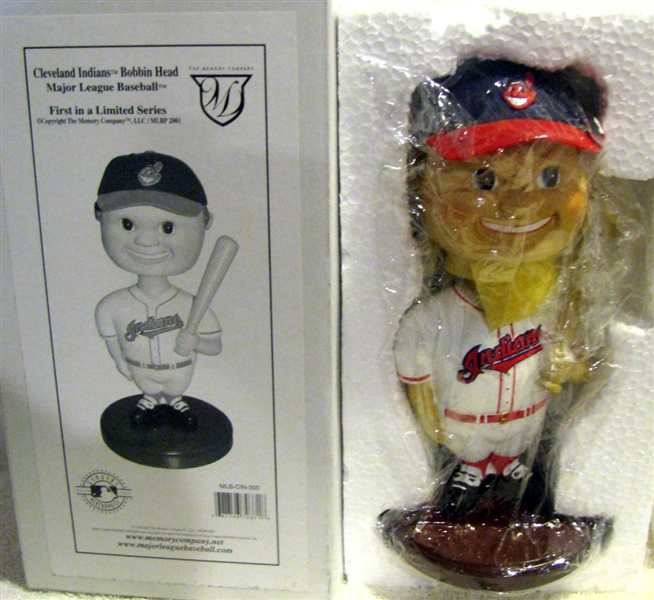 2001 CLEVELAND INDIANS LIMITED EDITION BOBBING HEAD - MIB