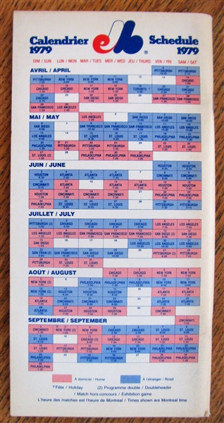 1979 MONTREAL EXPOS MEDIA GUIDE