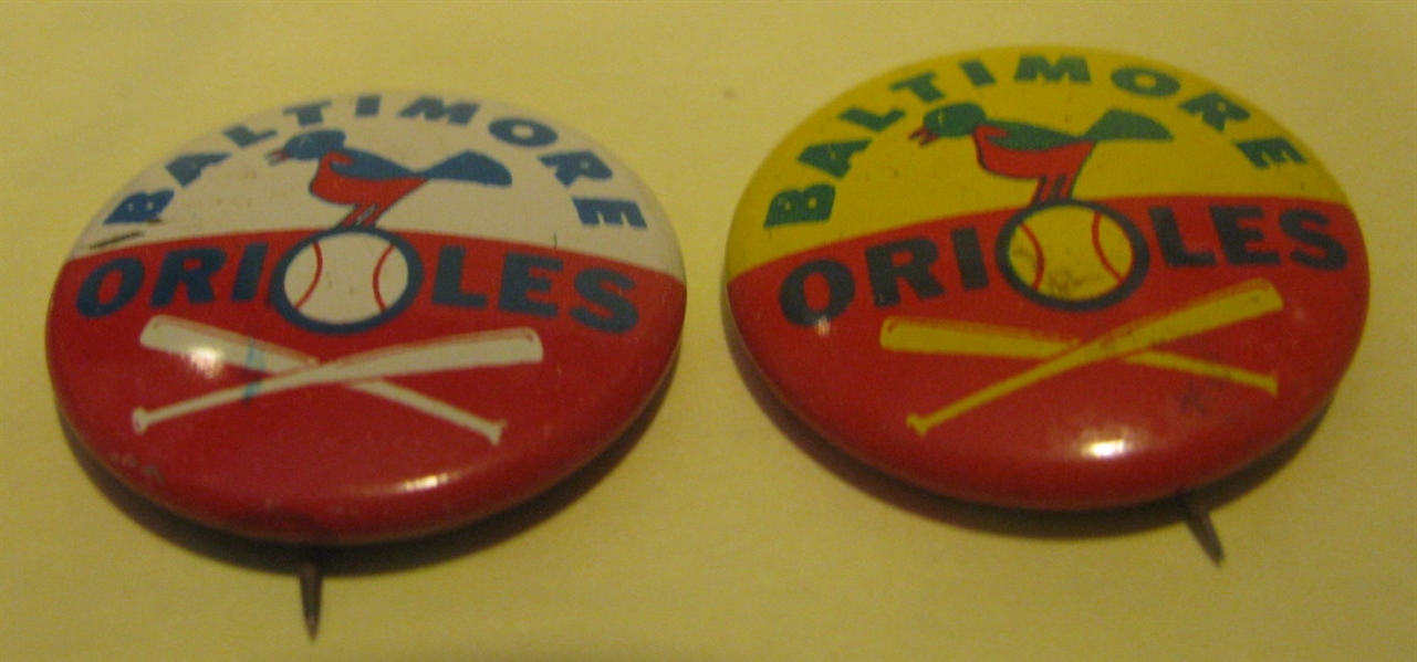 60's BALTIMORE ORIOLES GUY's PINS - 2