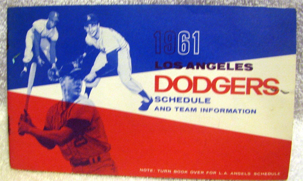 1961 LOS ANGELES DODGERS/ANGELS SCHEDULE & INFORMATION BOOKLET