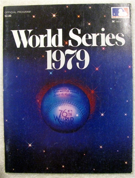 1979 WORLD SERIES PROGRAM - PIRATES VS ORIOLES