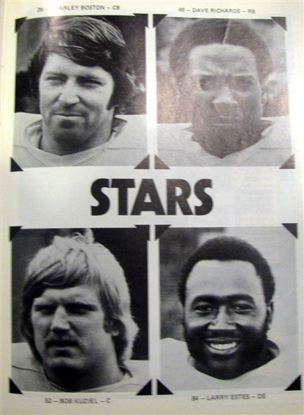 1974 WFL NEW YORK STARS HOME PROGRAMS - 6 DIFFERENT