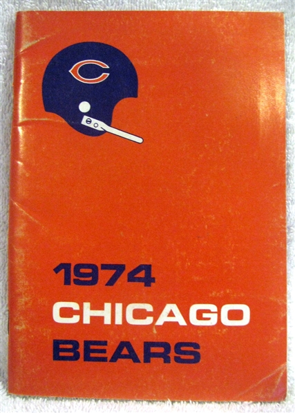 1974 CHICAGO BEARS MEDIA GUIDE