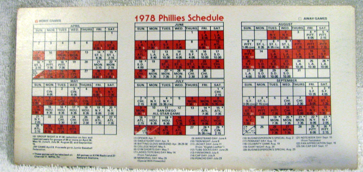 1978 Philadelphia Phillies Media Guide