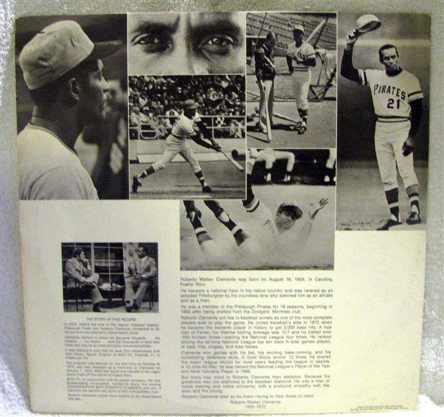 1973 A CONVERSATION WITH ROBERTO CLEMENTE RECORD ALBUM