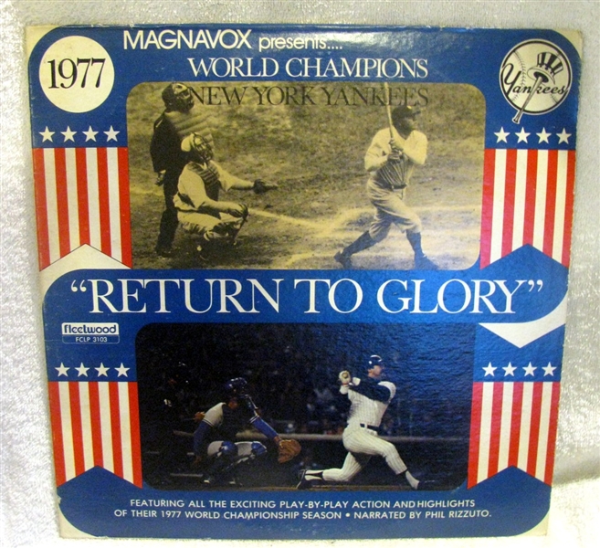 1977 RETURN TO GLORY RECORD ALBUM - N.Y. YANKEES