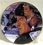 1989 "THE GREAT ONE" SIGNED PLATE - GRETZKY & HOWE