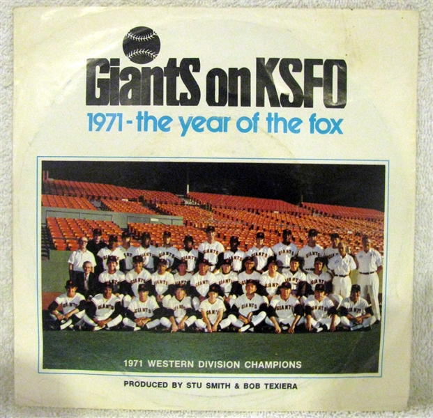 1971 SAN FRANCISCO GIANTS RECORD