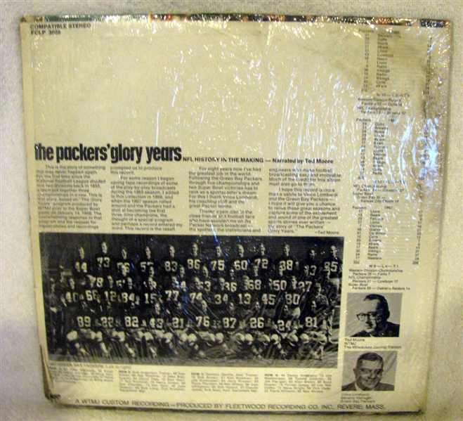 1967 THE PACKERS GLORY YEARS RECORD ALBUM