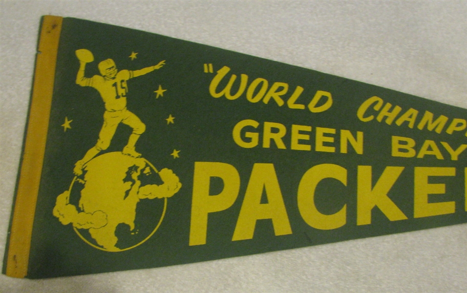 60's GREEN BAY PACKERS WORLD CHAMPIONS PENNANT