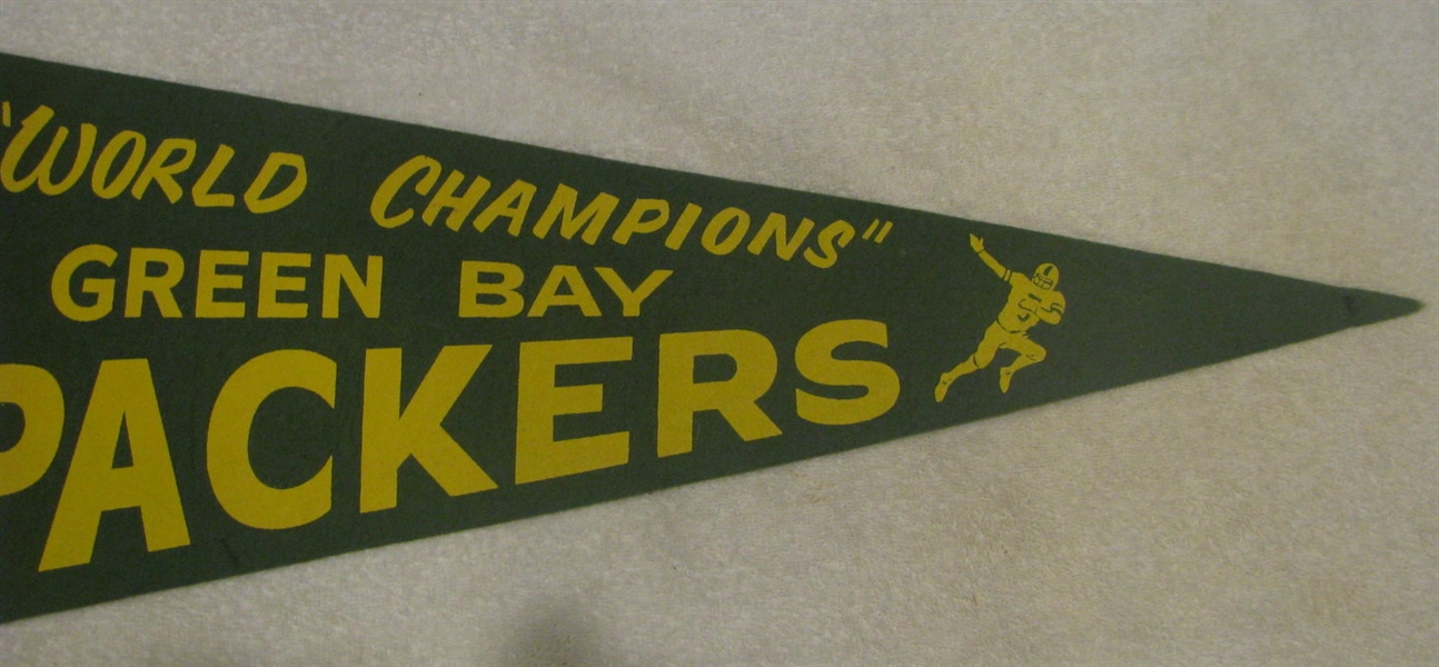 60's GREEN BAY PACKERS WORLD CHAMPIONS PENNANT
