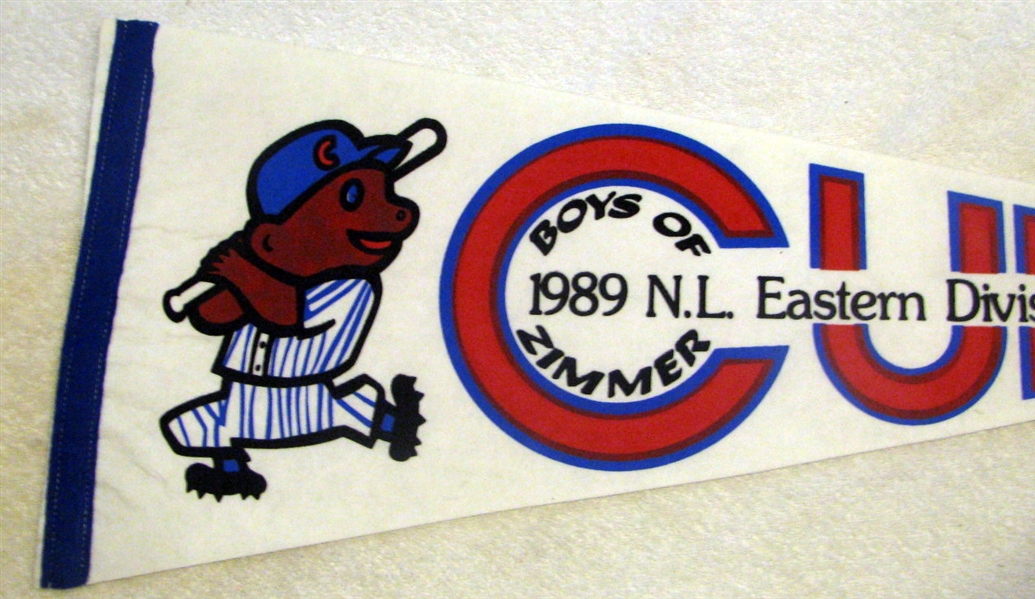 1989 CHICAGO CUBS BOYS OF ZIMMER PENNANT