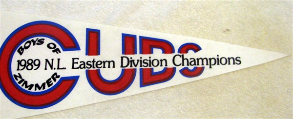1989 CHICAGO CUBS BOYS OF ZIMMER PENNANT
