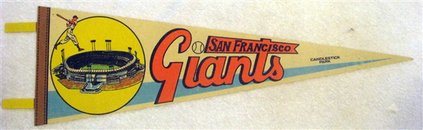 1961 SAN FRANCISCO GIANTS CANDLESTICK PARK PENNANT