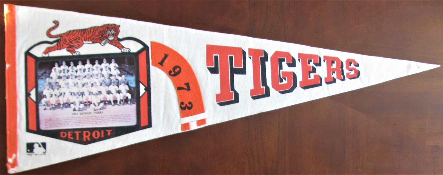 1973 DETROIT TIGERS TEAM PICTURE PENNANT