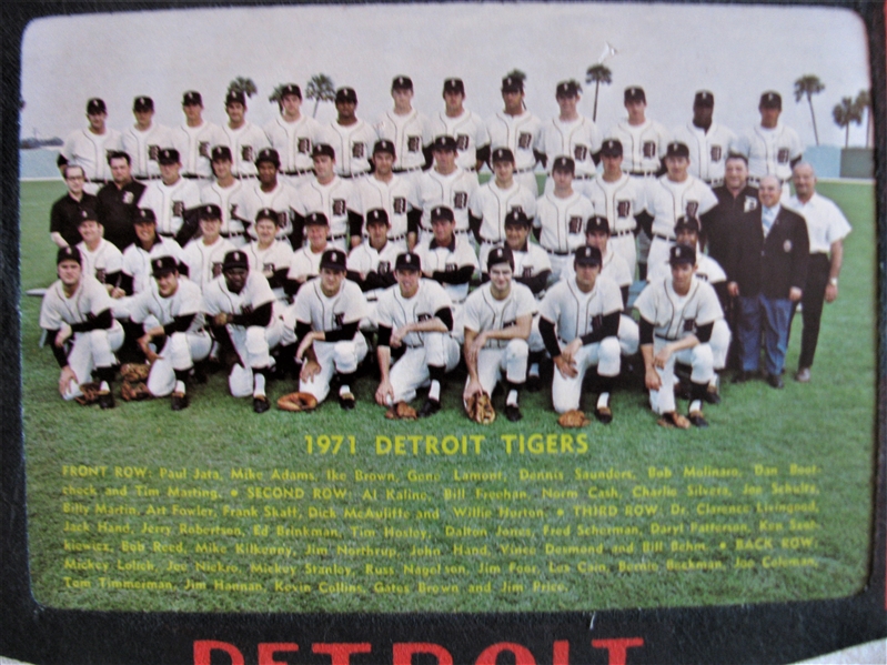 1971 DETROIT TIGERS TEAM PICTURE PENNANT