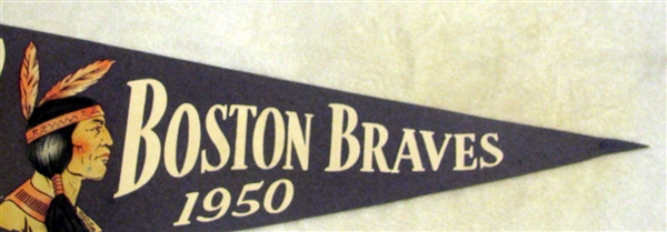1950 BOSTON BRAVES SCROLL PENNANT