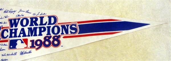 1988 LOS ANGELES DODGERS WORLD CHAMPIONS PENNANT