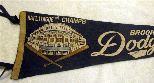 50's BROOKLYN DODGERS NATIONAL LEAGUE CHAMPS PENNANT
