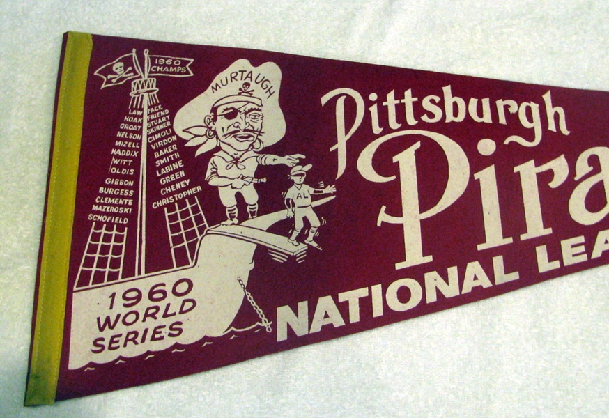 1960 PITTSBURGH PIRATES WORLD SERIES PENNANT