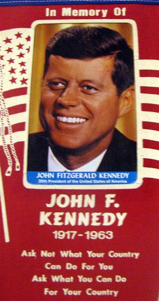 1963 JOHN F. KENNENDY MEMORIAL PENNANT