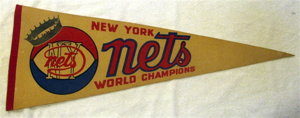 70's ABA NEW YORK NETS WORLD CHAMPIONS PENNANT