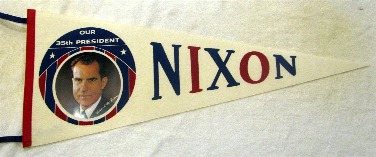 1960 RICHARD NIXON PRESIDENTIAL CAMPAIGN PENNANT