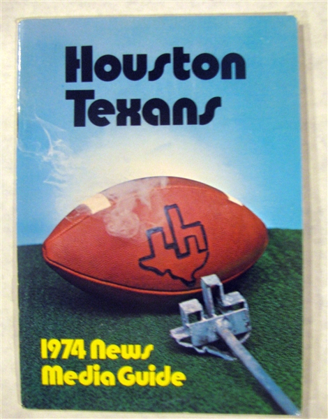 1974 WFL HOUSTON TEXANS MEDIA GUIDE