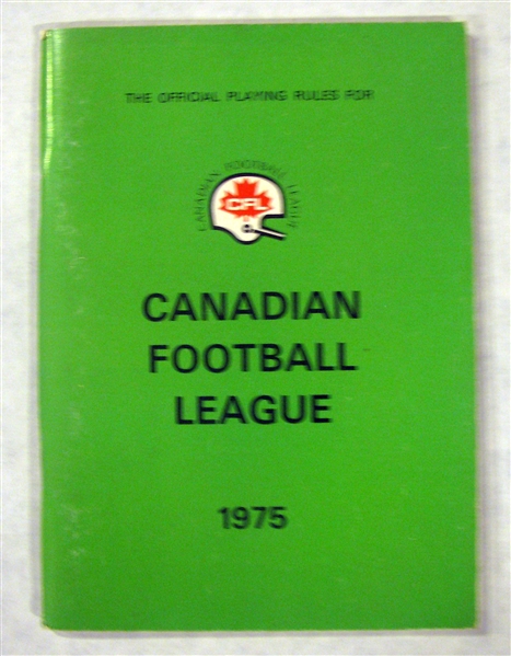 1975 CFL RULE BOOK