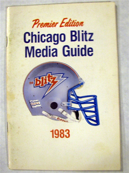 1983 USFL CHICAGO BLITZ MEDIA GUIDE