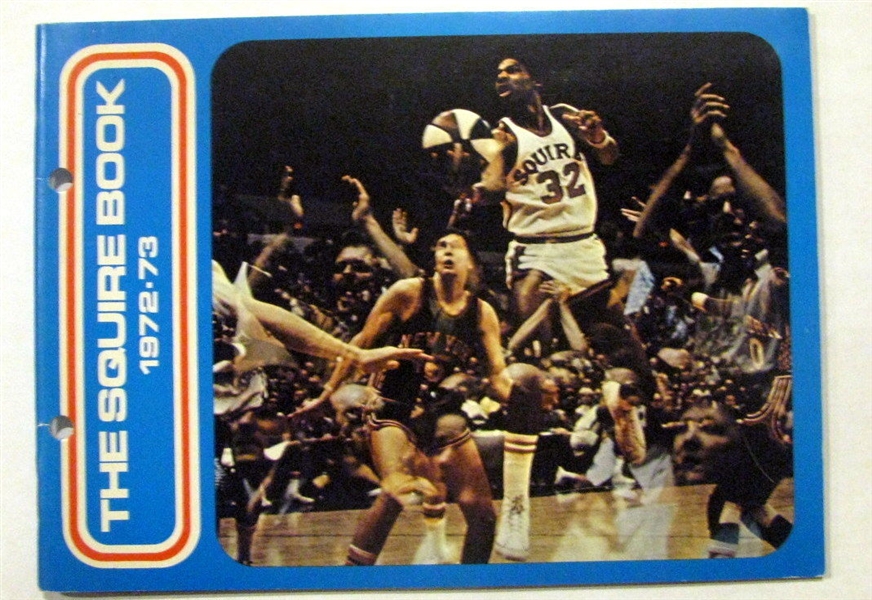 1972-73 ABA VIRGINIA SQUIRES MEDIA GUIDE / YEARBOOK w/DR. J