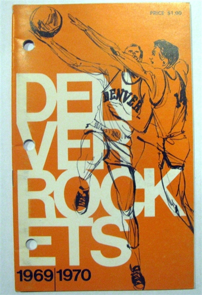 1969-70 ABA DENVER ROCKETS MEDIA GUIDE / YEARBOOK 