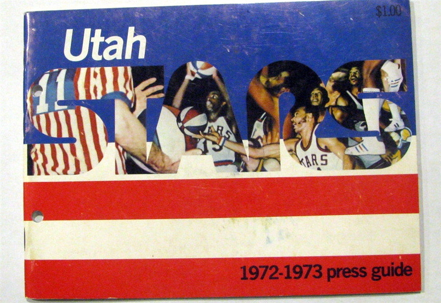 1972-73 ABA UTAH STARS MEDIA GUIDE / YEARBOOK 
