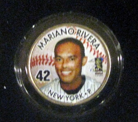  NEW YORK YANKEES GOLD PLATED PLAYER COIN SET IN CASE