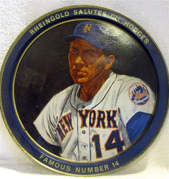 1969 GIL HODGES BEER TRAY