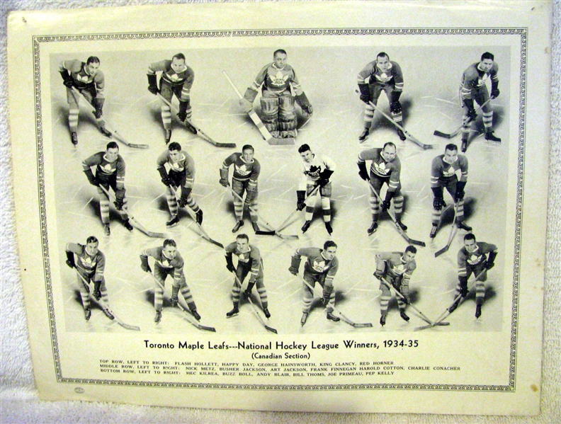1934-35 TORONTO MAPLE LEAFS PREMIUM PHOTO