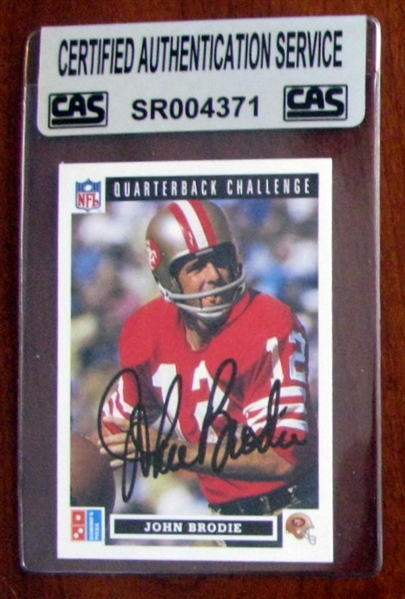 JOHN BRODIE SIGNED CARD - CAS AUTHENTICATED