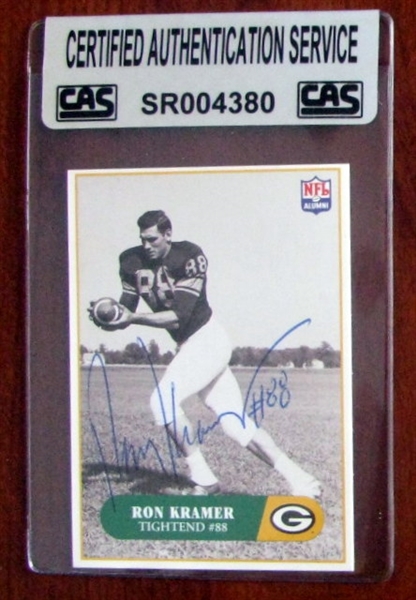 RON KRAMER SIGNED CARD - CAS AUTHENTICATED